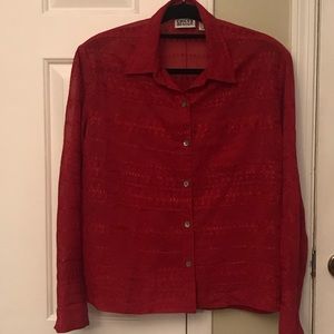 CHICOS Warm Red Blouse